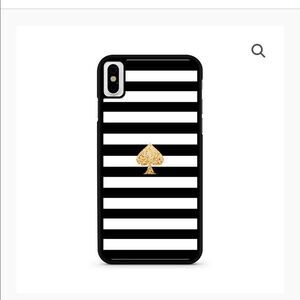 Kate Spade Black White‎ Stripes iPhone X/Xs | iPhone Xs Case NWT